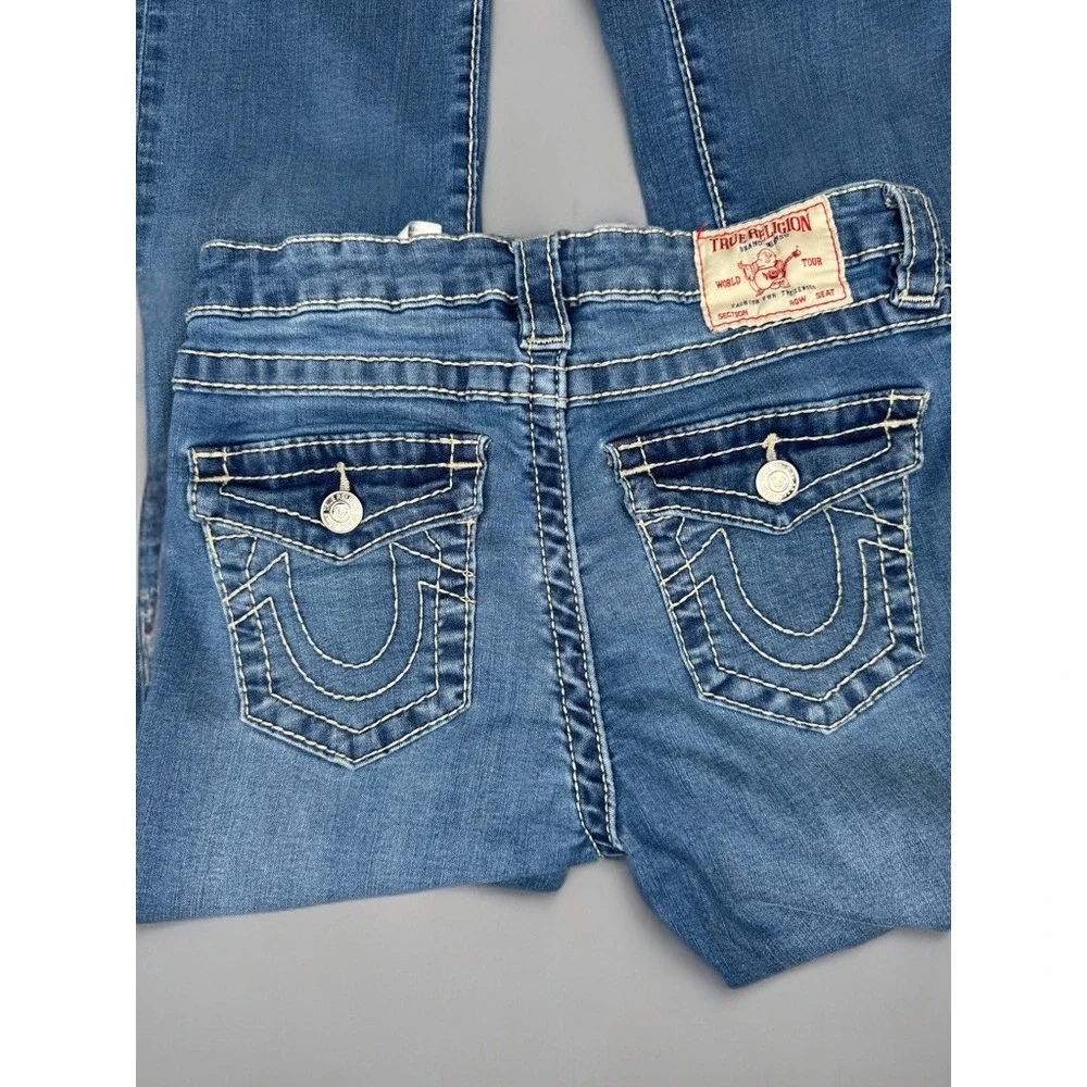 True Religion Women's Billie Big T 28x32 Mid Rise Straight Y2K Denim - Picture 2 of 8